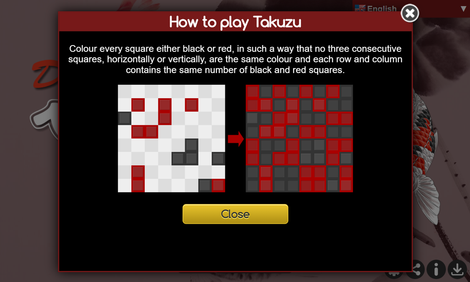 Daily Takuzu Game How To Play Screenshot.