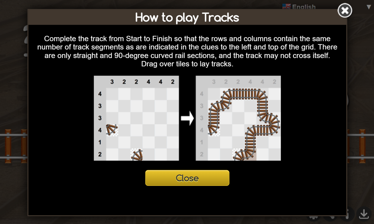 Daily Tracks Game How To Play Screenshot.