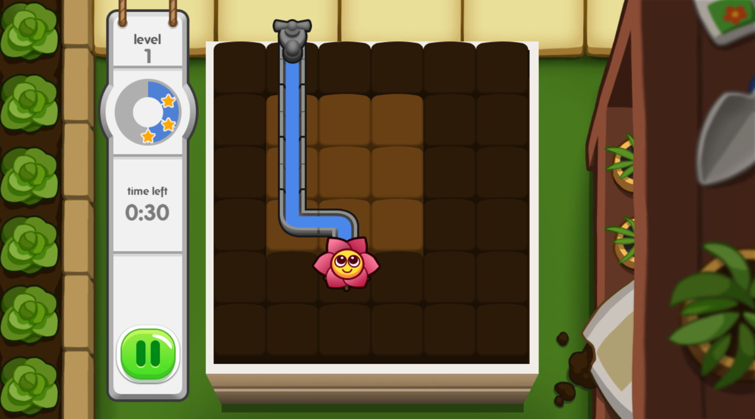 Daisy's Plumber Puzzle Game Play Screenshot.