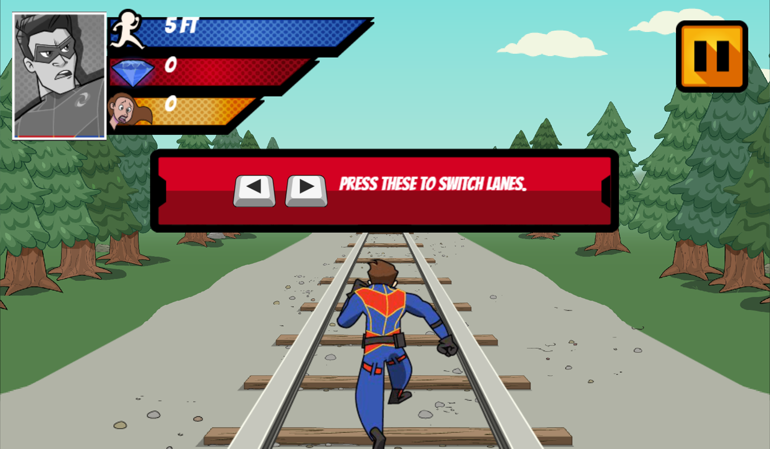 Danger and Thunder Train Rescue Game How To Play Screenshot.