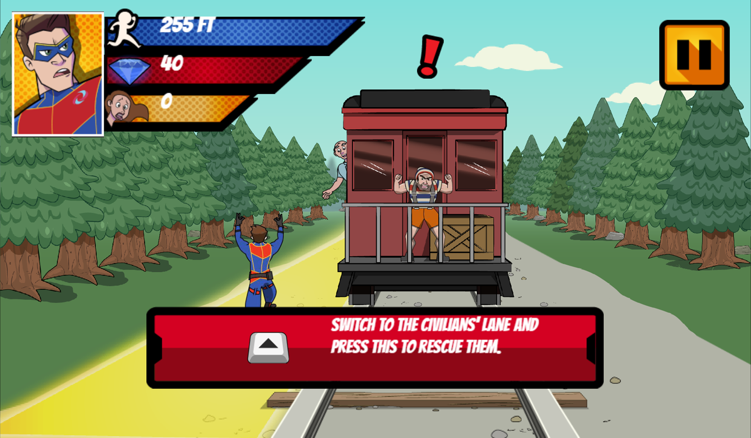 Danger and Thunder Train Rescue Game Play Tips Screenshot.