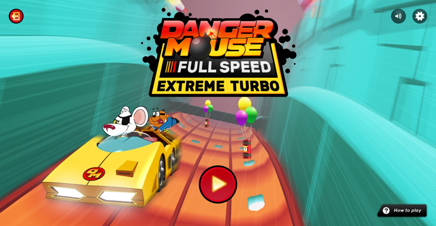 Danger Mouse Full Speed Game Welcome Screen Screenshot.