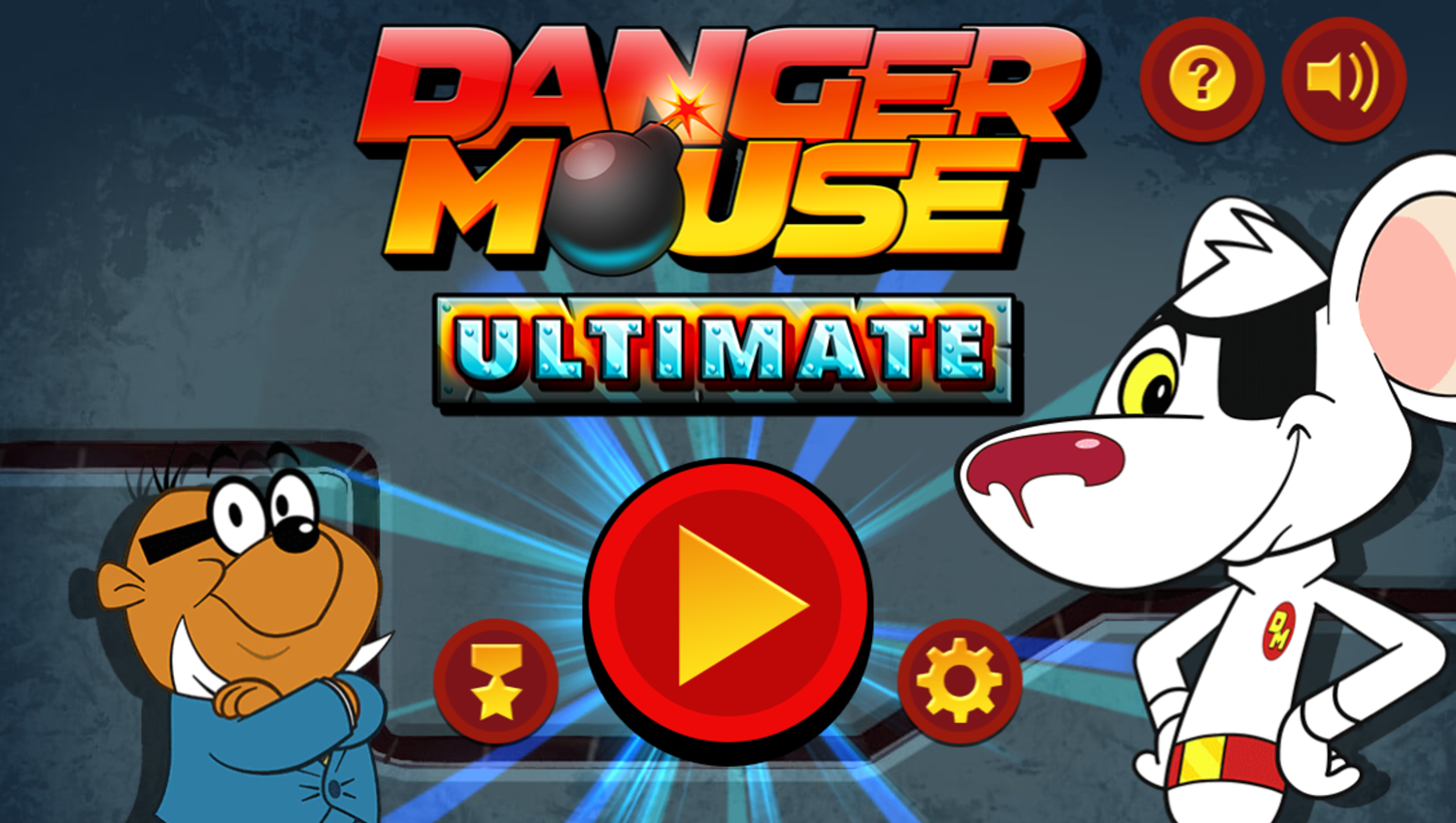 Danger Mouse Game Welcome Screen Screenshot.