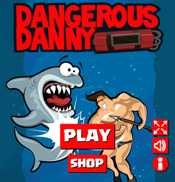 Dangerous Danny Game Welcome Screen Screenshot.