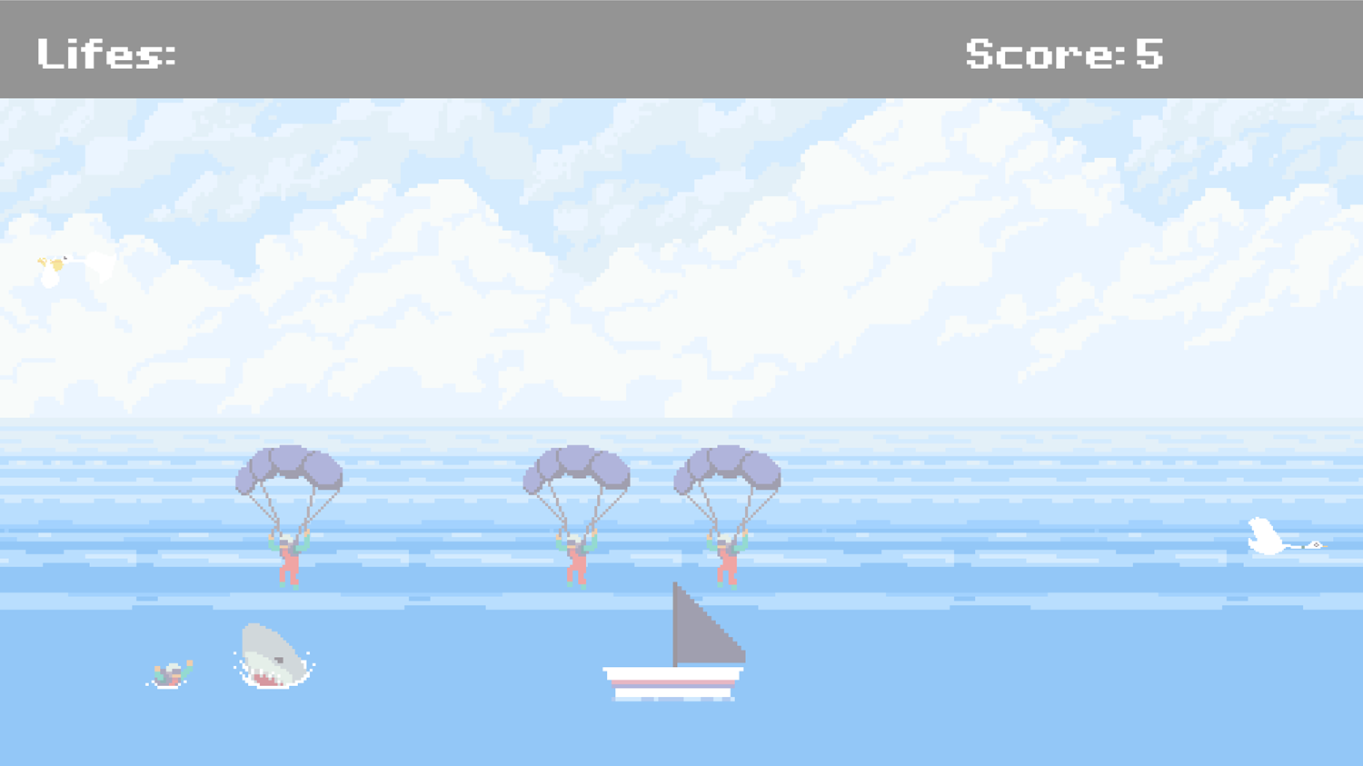 Dangerous Parachute Gameplay Screenshot.