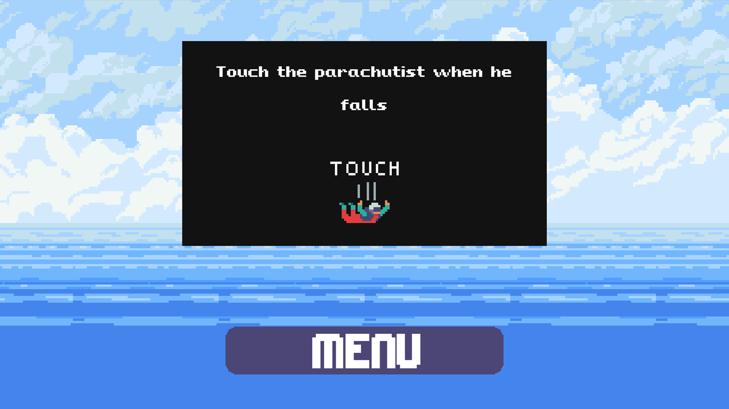 Dangerous Parachute Game How to Play Screen Screenshot.