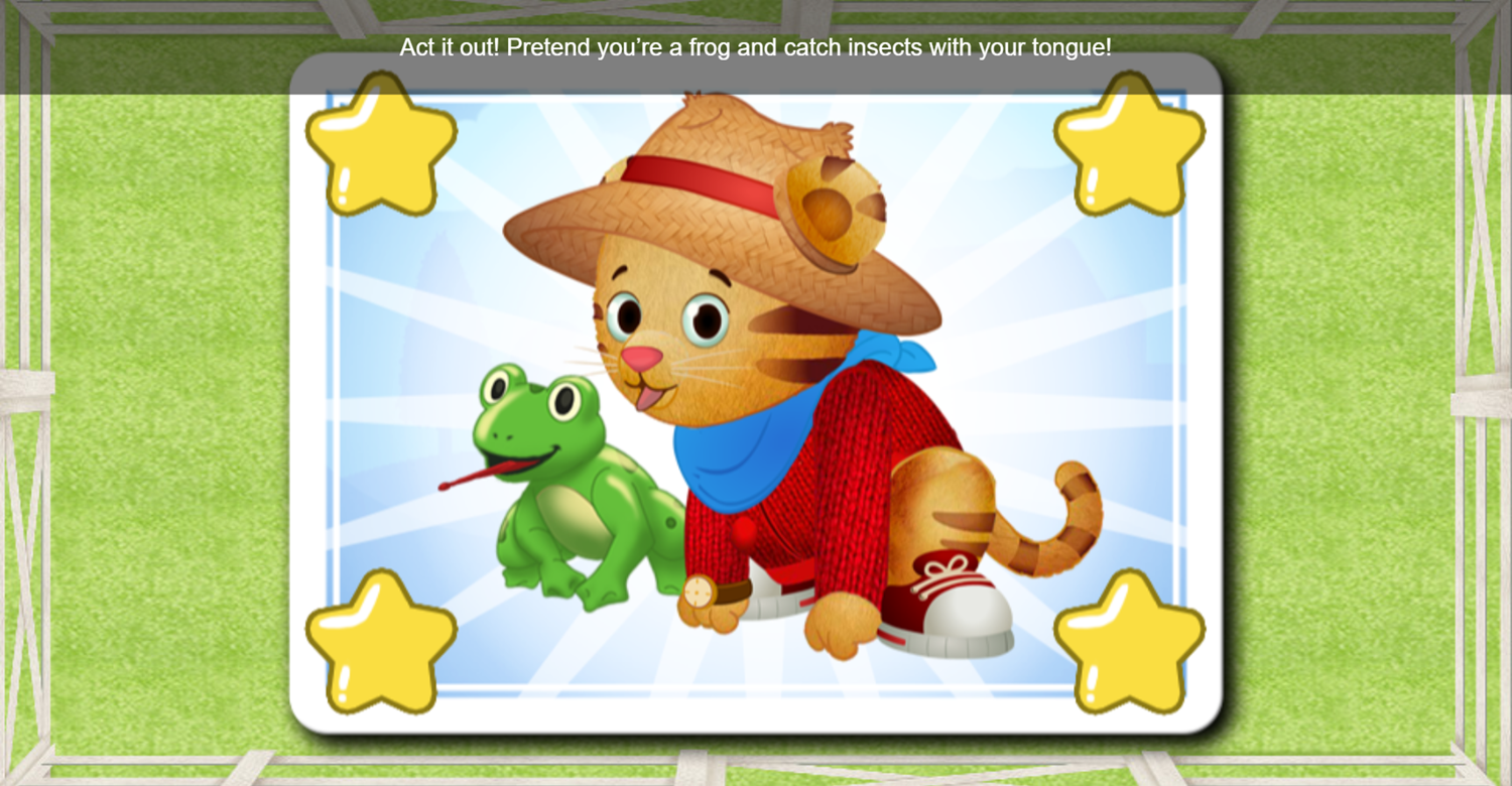 Daniel Tiger's Neighborhood Barnyard Match Game Special Cards Screenshot.