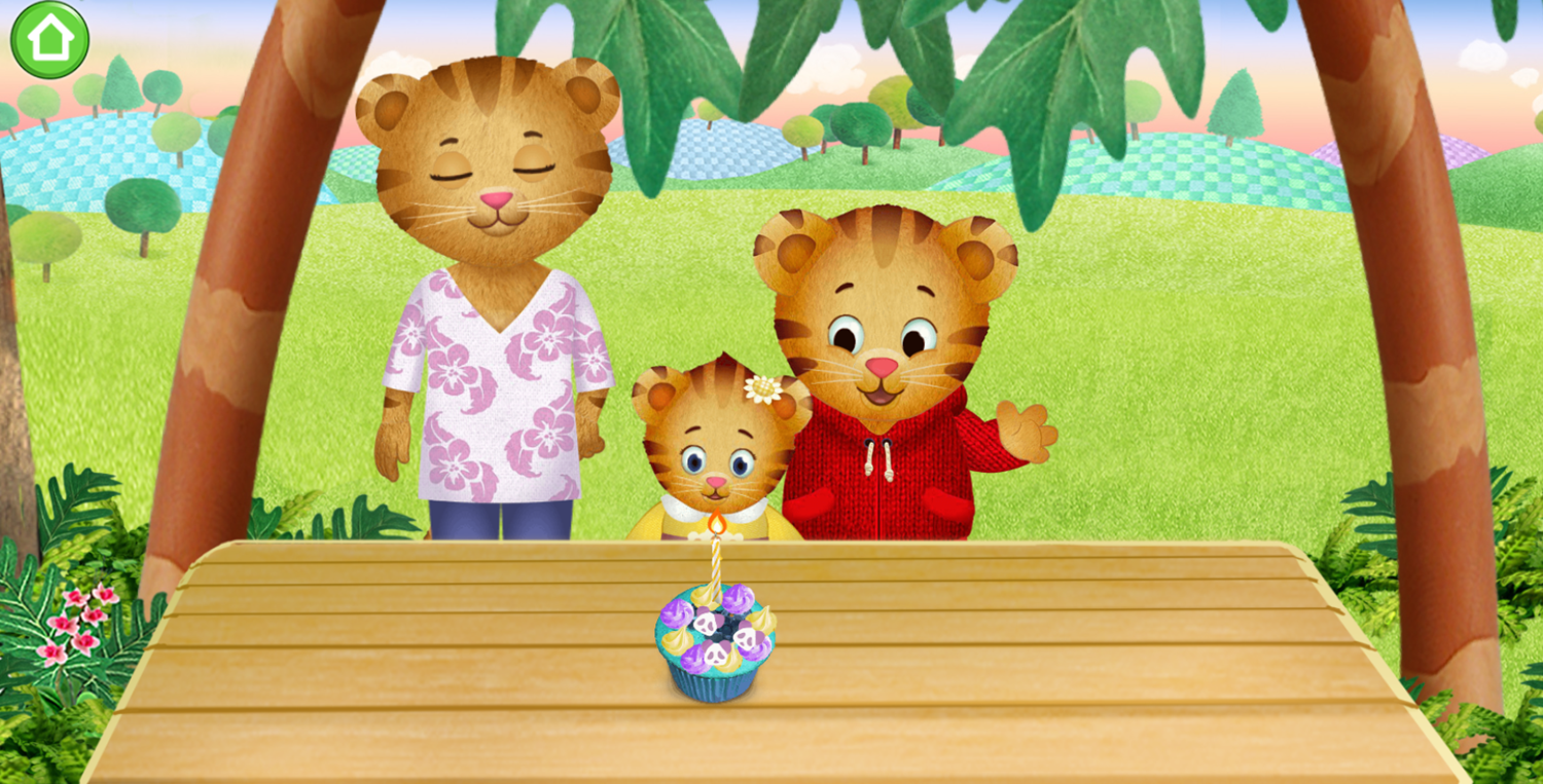 Daniel Tiger's Neighborhood Birthday Buddy Game Cupcake Done Screenshot.