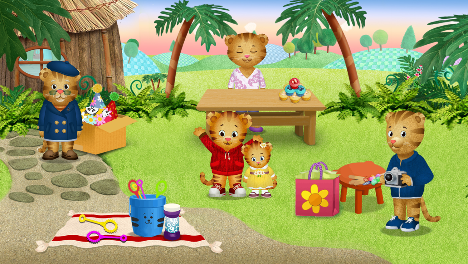 Daniel Tiger's Neighborhood Birthday Buddy Game Preparation Start Screenshot.