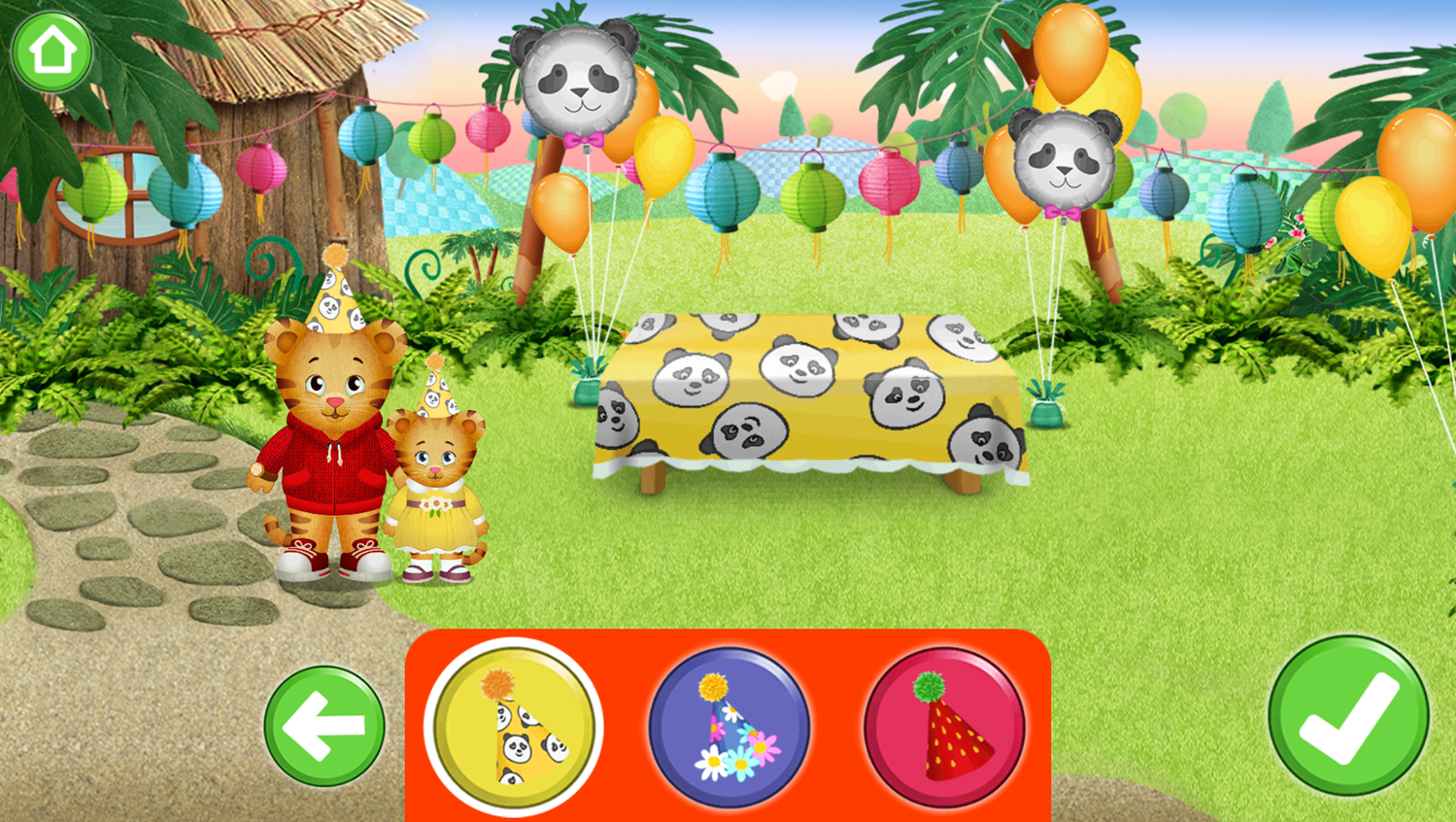 Daniel Tiger's Neighborhood Birthday Buddy Game Venue Design End Screenshot.