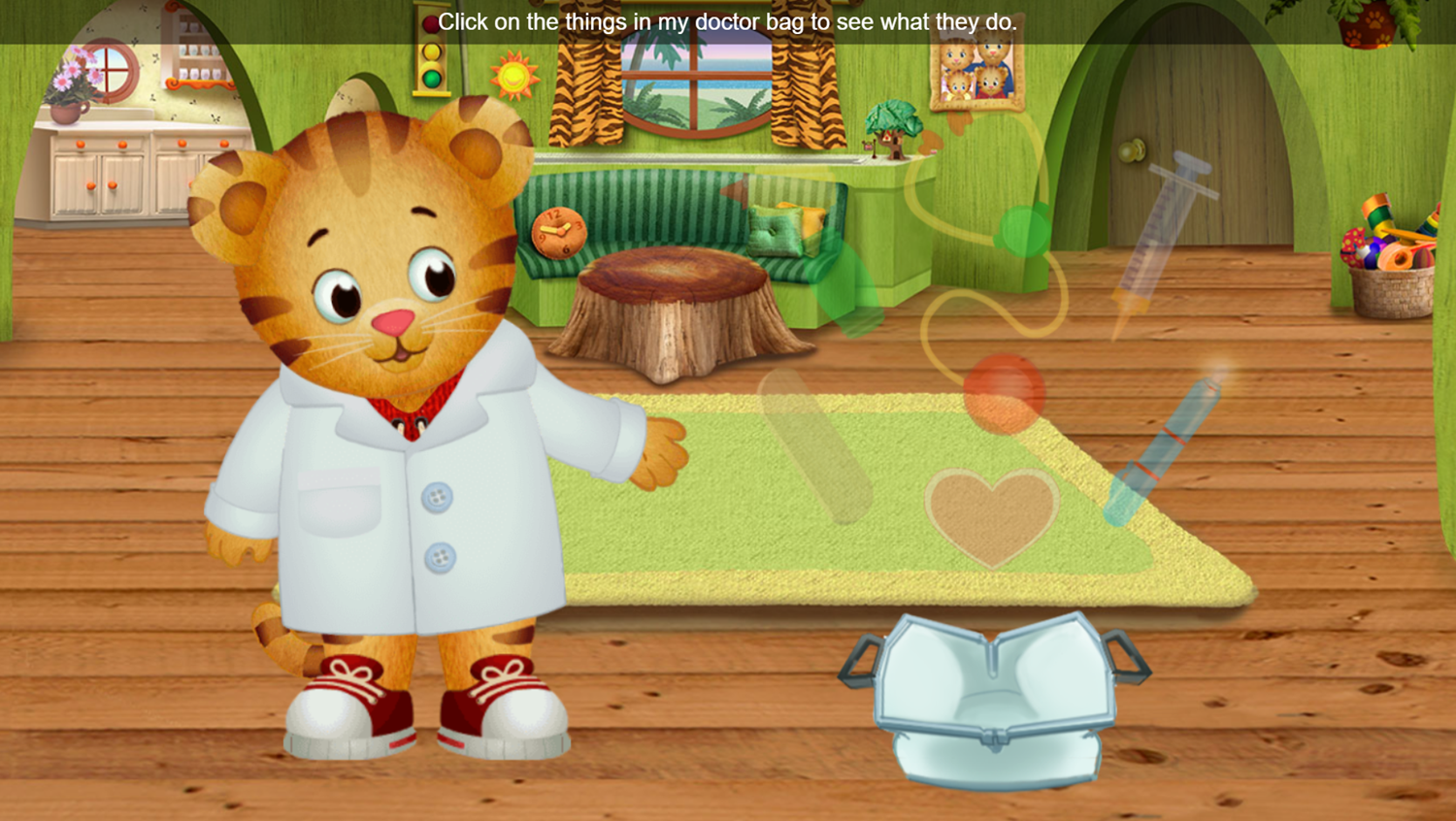 Daniel Tiger's Neighborhood Doctor Daniel Game Introduction Screenshot.