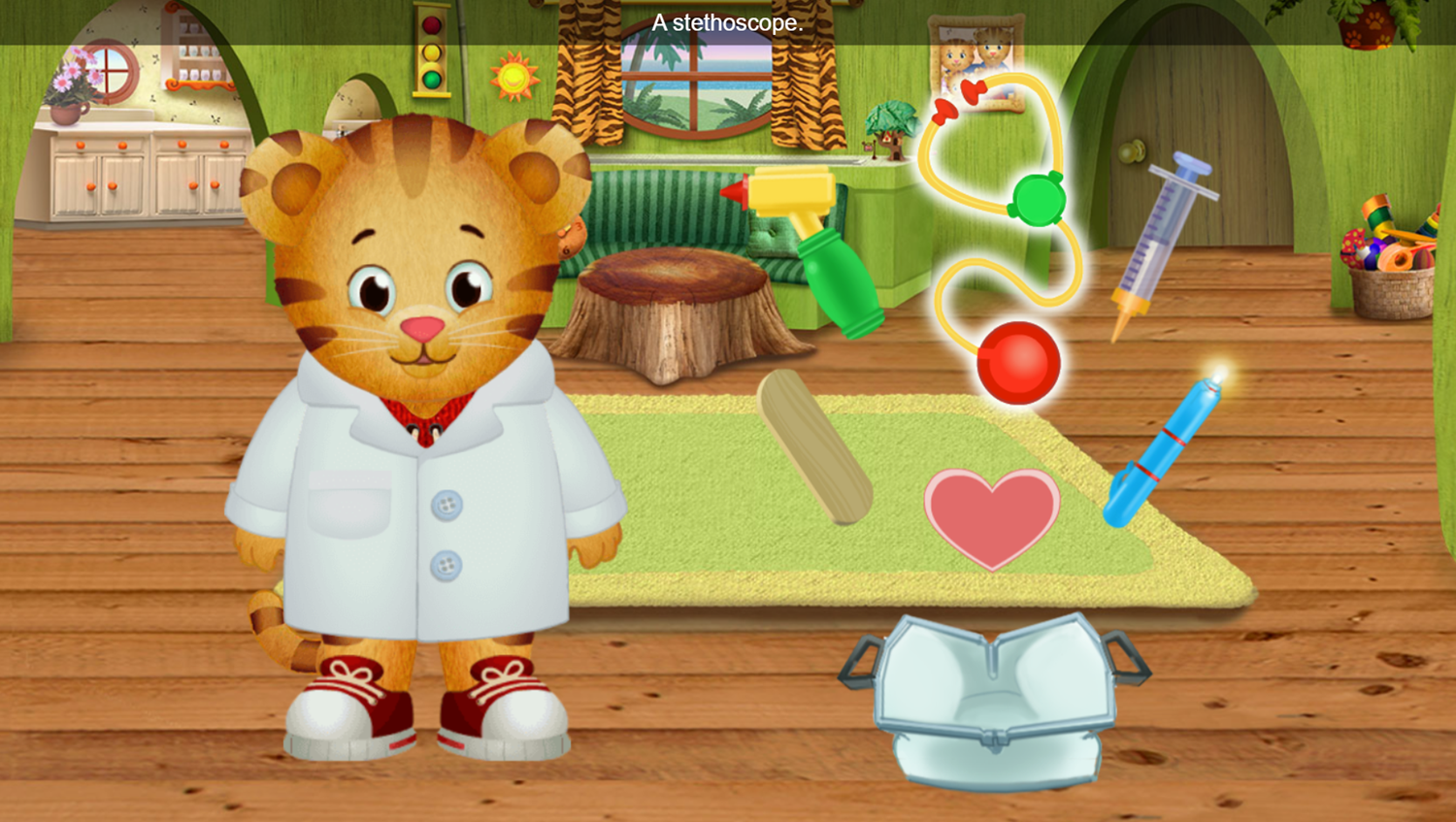 Daniel Tiger's Neighborhood Doctor Daniel Game Welcome Screen Screenshot.