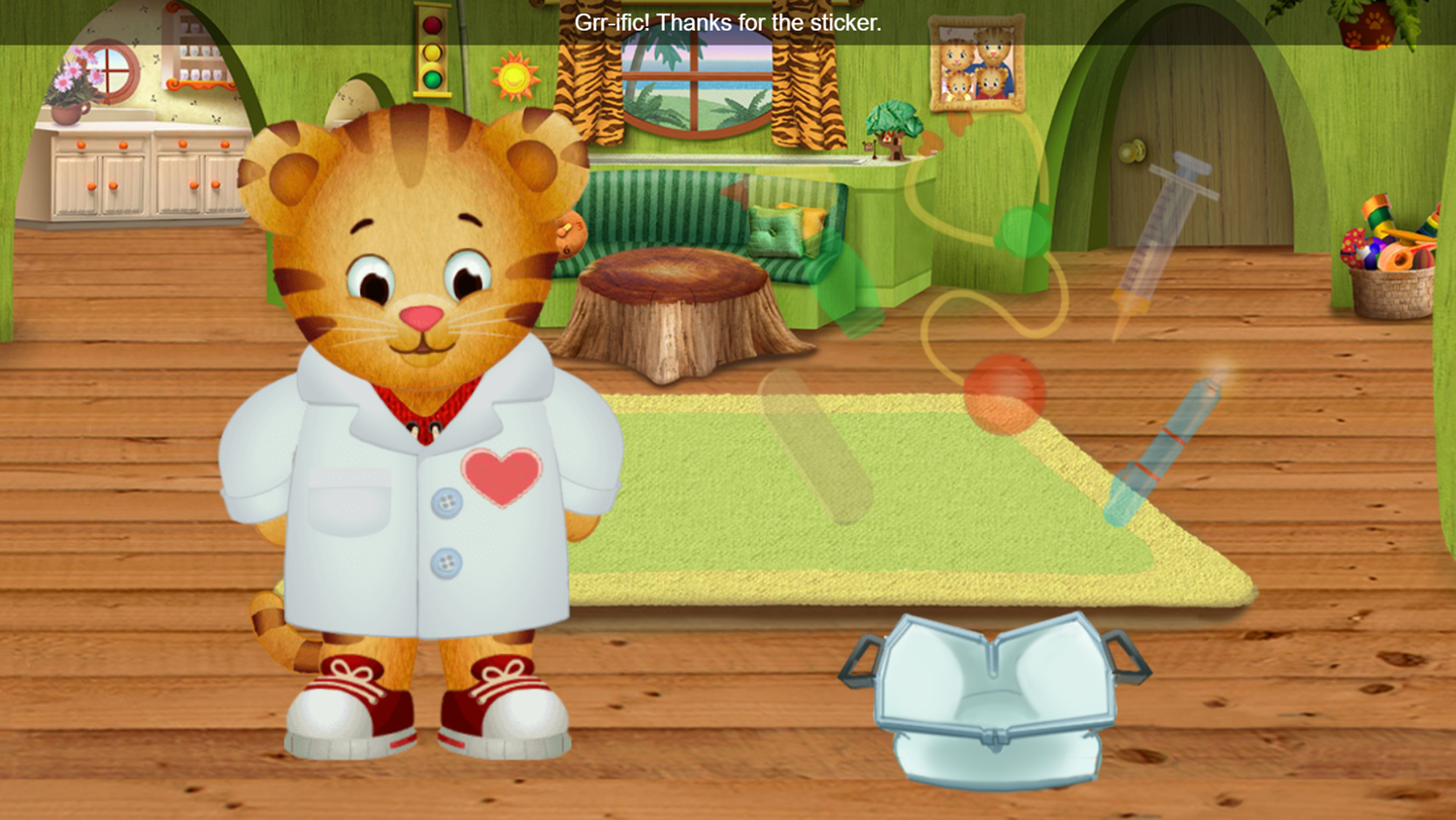 Daniel Tiger's Neighborhood Doctor Daniel Game Sticker Screenshot.