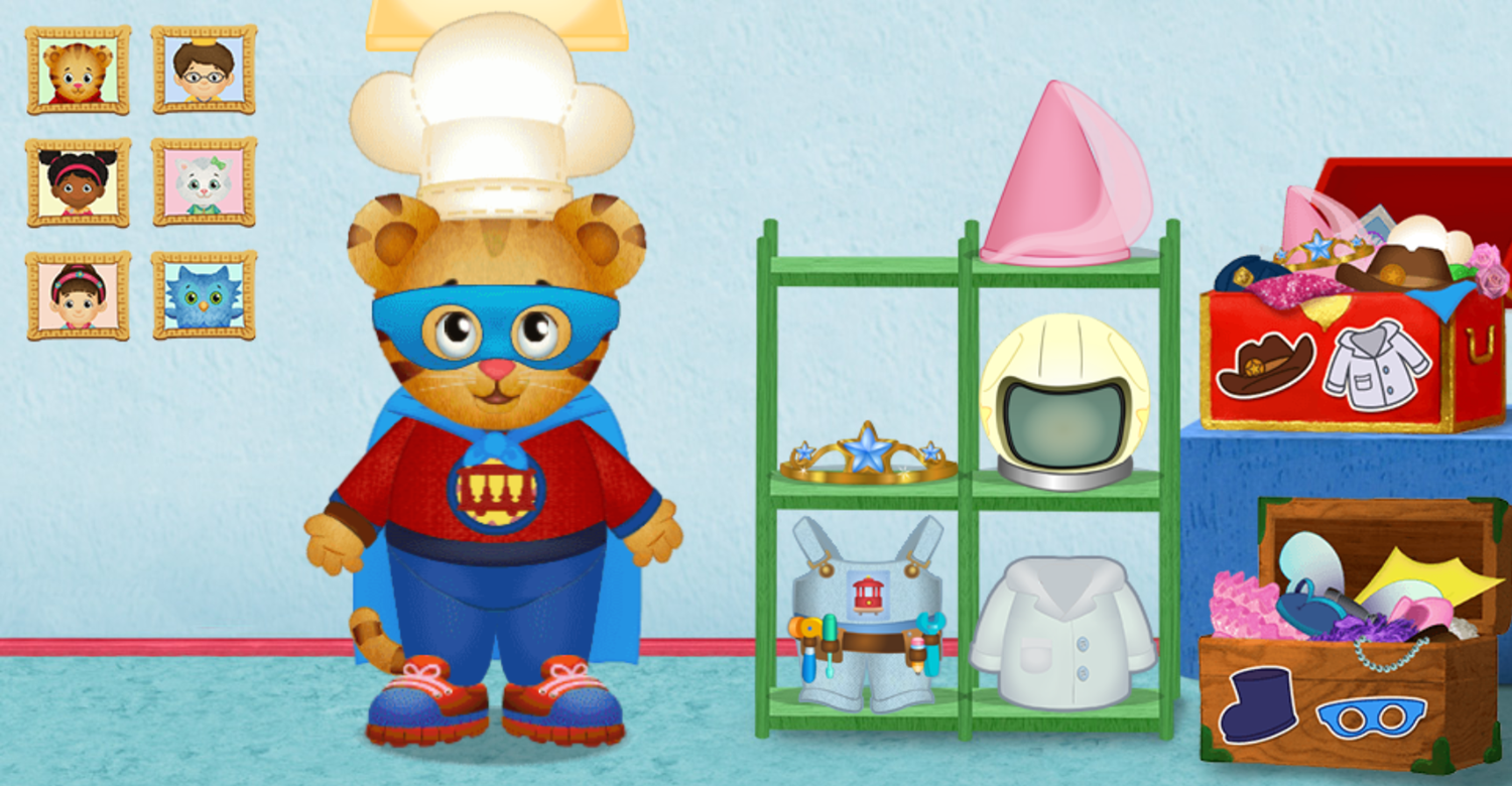 Daniel Tiger's Neighborhood Dress Up Game End Screenshot.