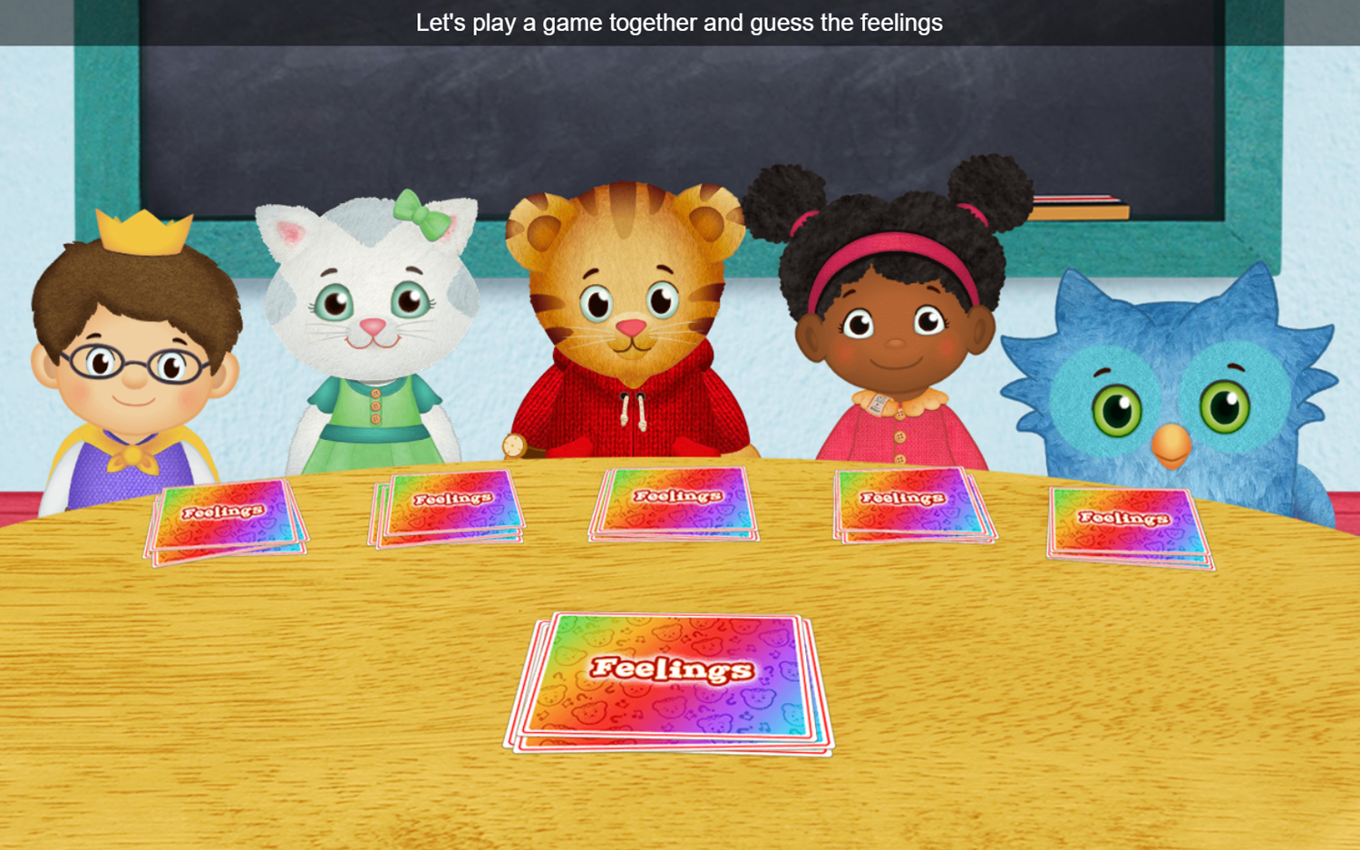 Daniel Tiger's Neighborhood Guess the Feeling Game Introduction Screenshot.
