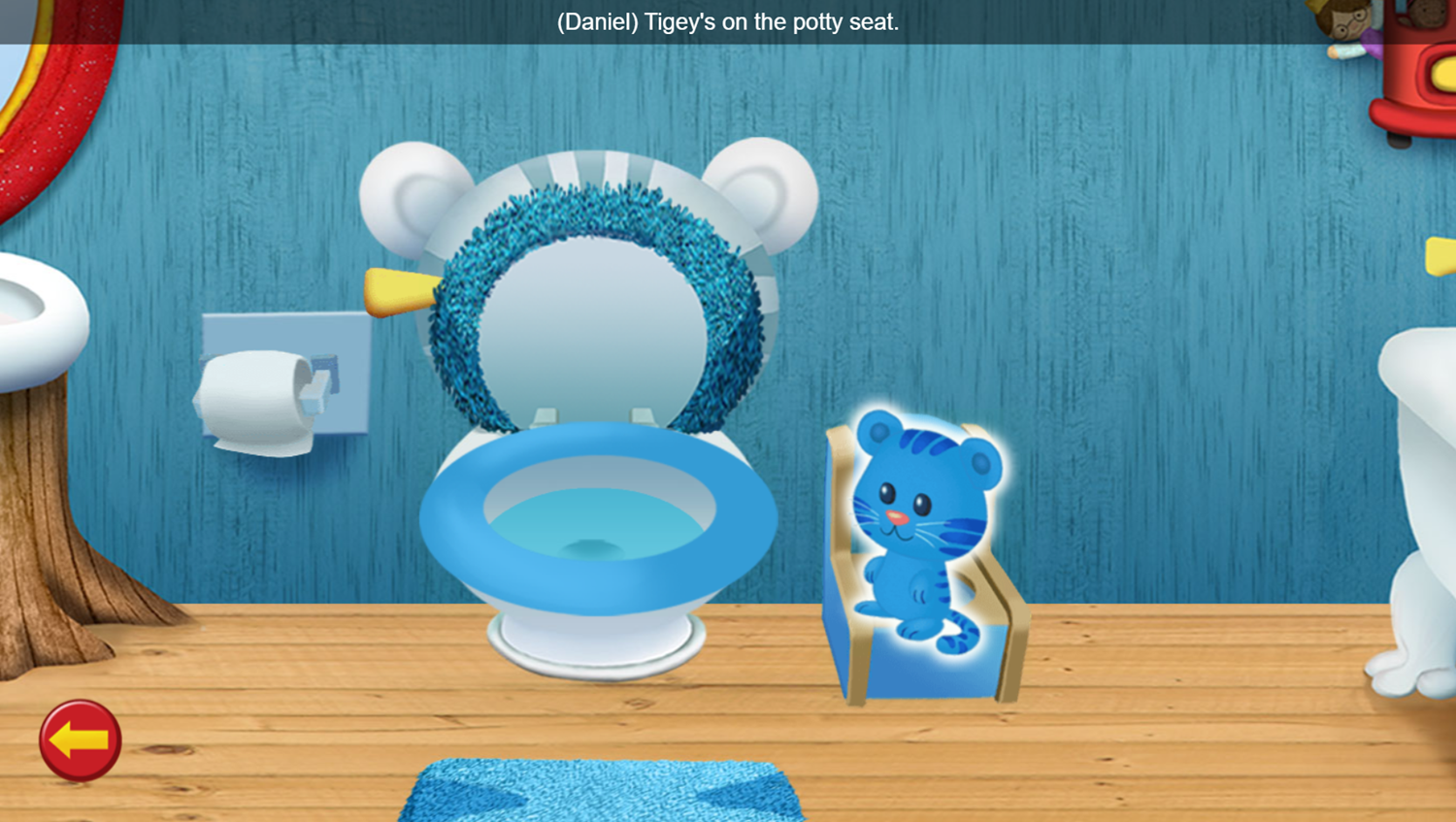 Daniel Tiger's Neighborhood In My Bathroom Game Tigey's Potty Screenshot.