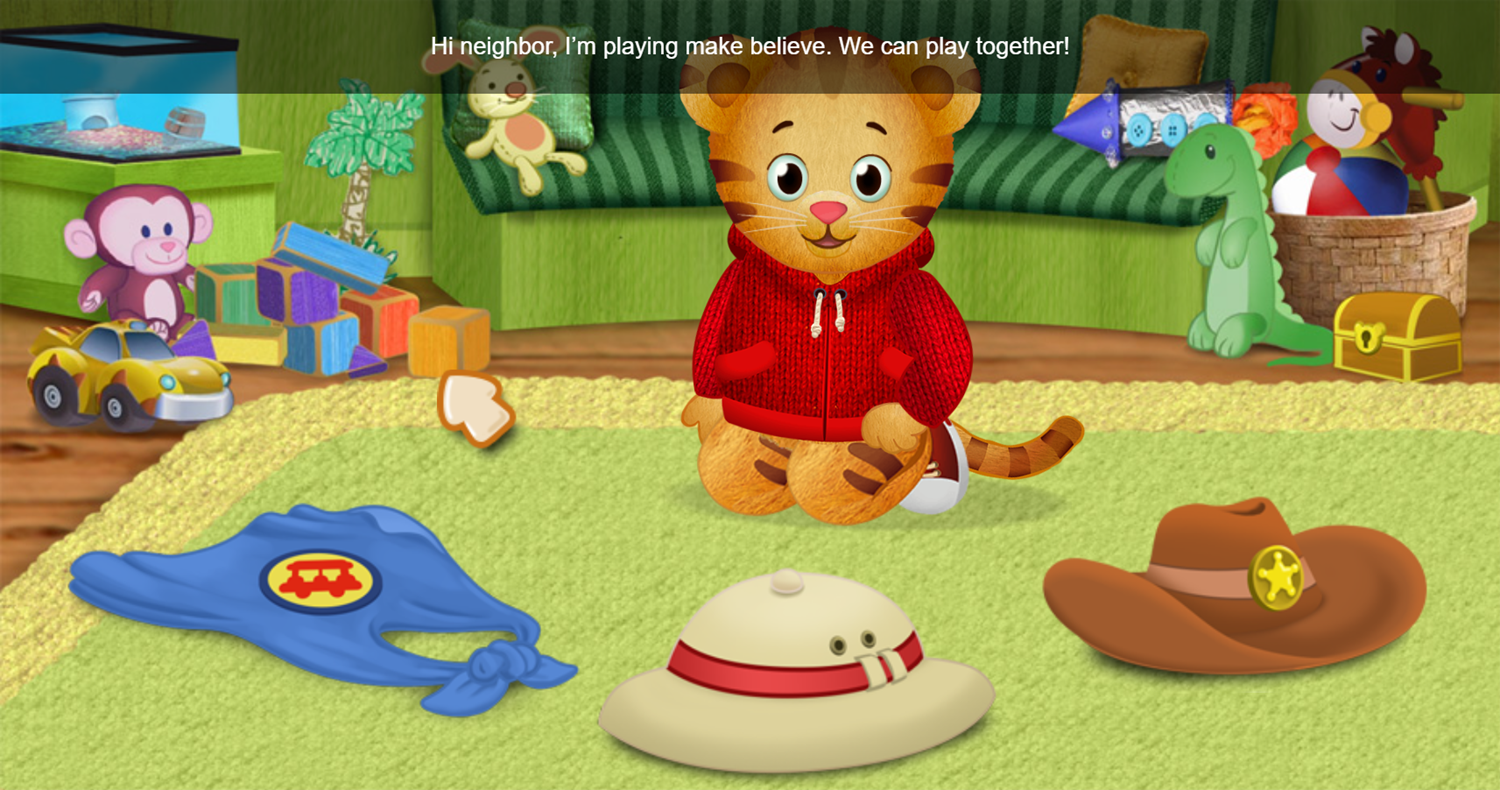 Daniel Tiger's Neighborhood Let's Make Believe Choose Adventure Screenshot.