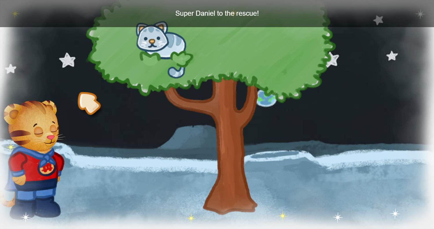 Daniel Tiger's Neighborhood Let's Make Believe Rescue Cat Screenshot.