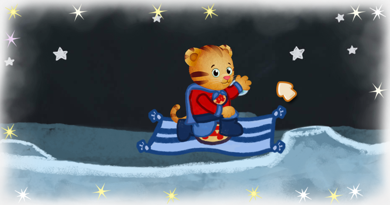 Daniel Tiger's Neighborhood Let's Make Believe Riding a Flying Carpet Screenshot.