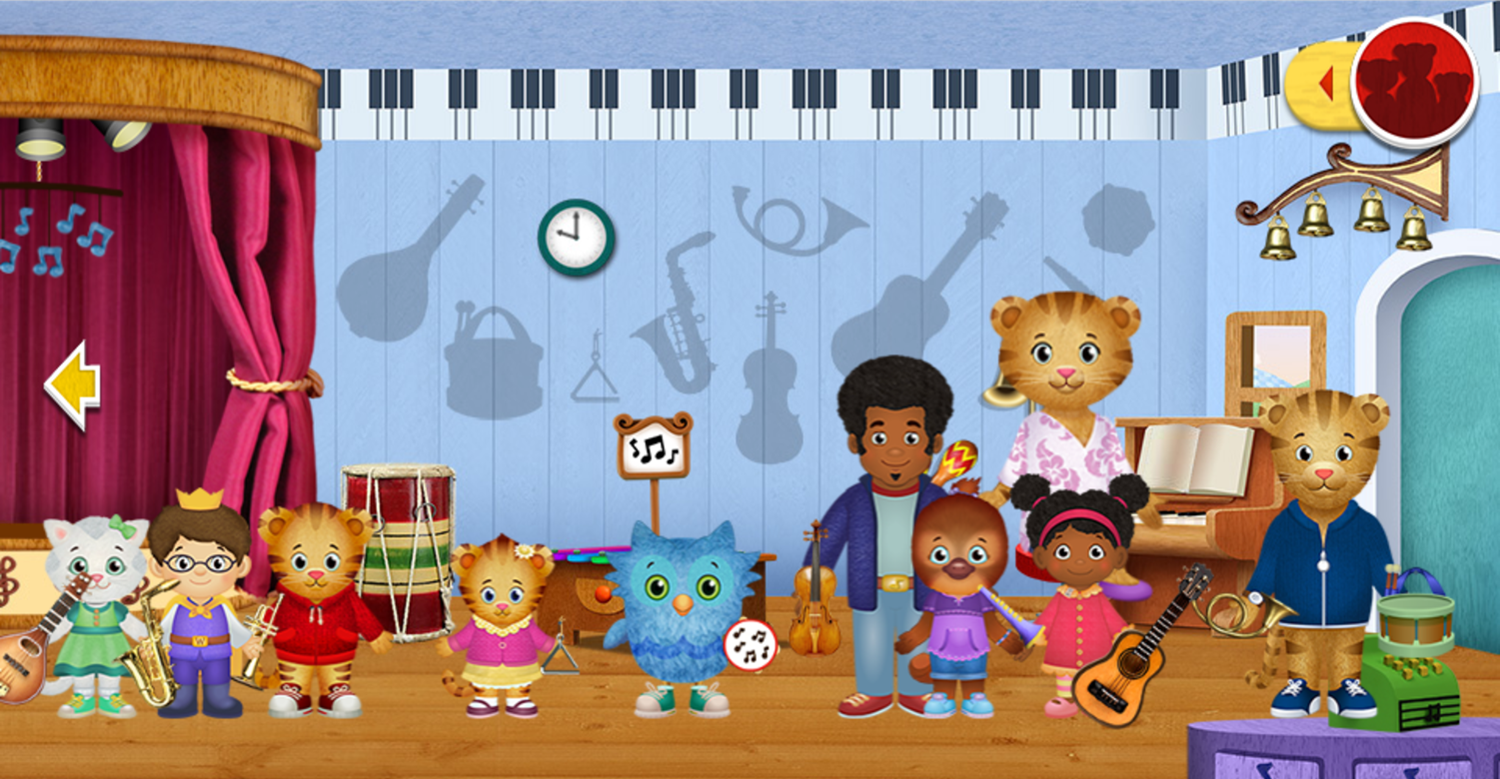 Daniel Tiger's Neighborhood Music Shop Game Cast Screenshot.