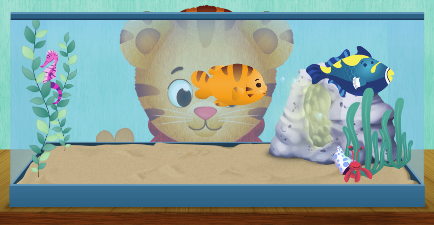 Daniel Tiger's Neighborhood My Fish Tank Game Cave Screenshot.