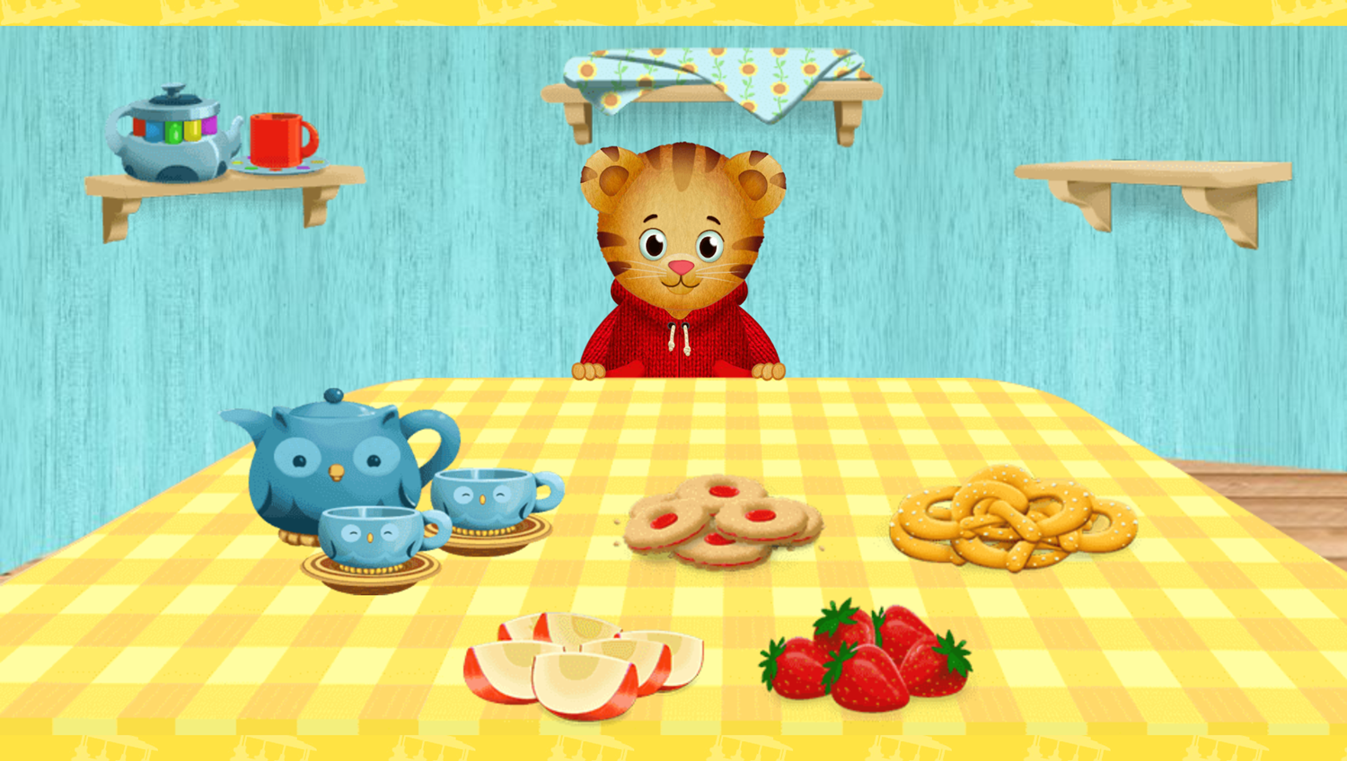Daniel Tiger's Neighborhood Tea Party Game Choose Snack Screenshot.