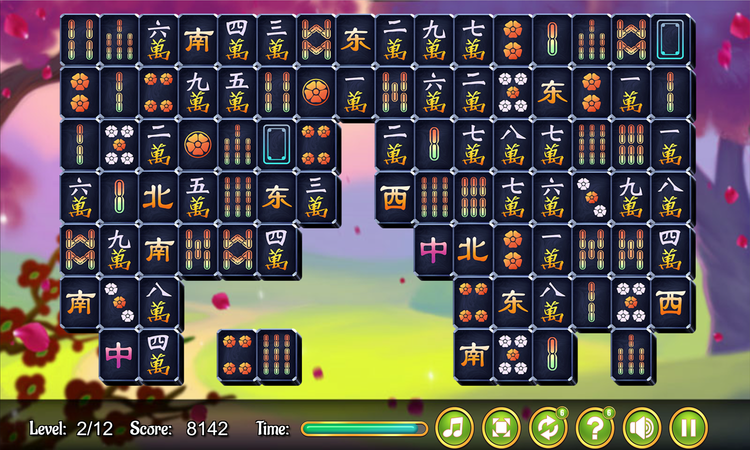 Dark Mahjong Connect Gameplay Screenshot.