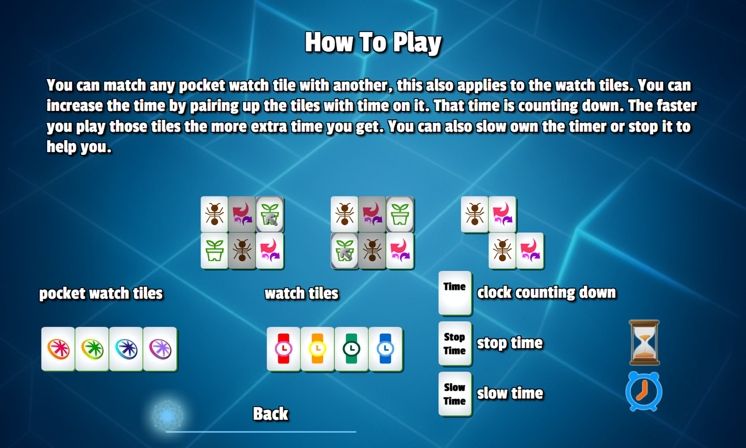 Dark Time Mahjong Game How To Play Screenshot.