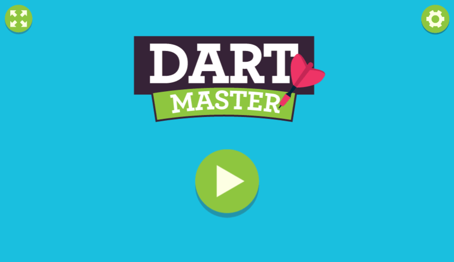 Dart Master Game Welcome Screen Screenshot.