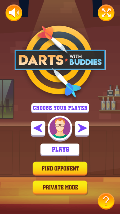 Darts With Buddies Game Welcome Screen Screenshot.