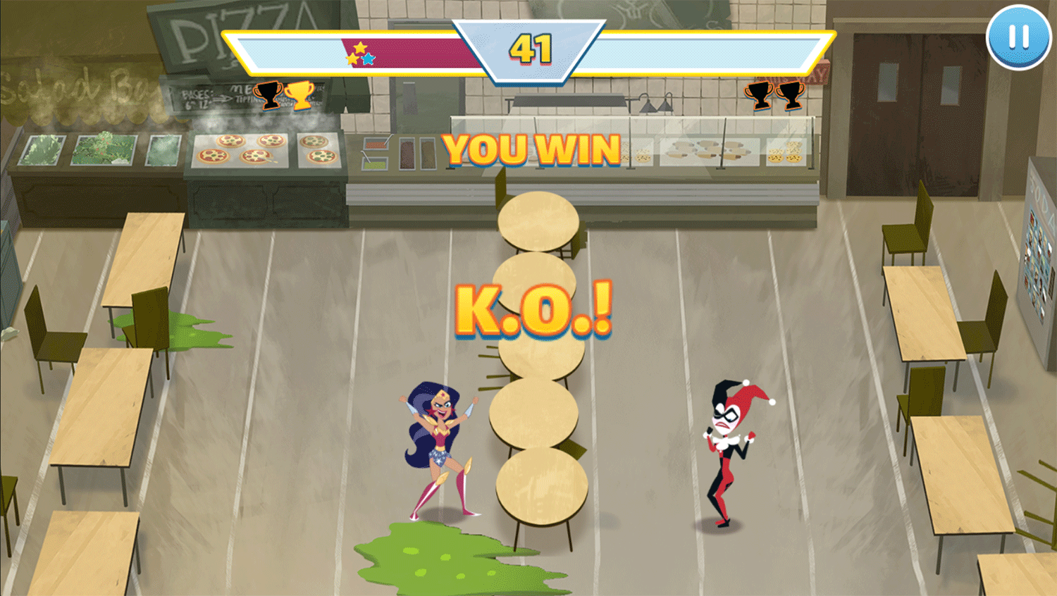 DC Super Hero Girls Food Fight Game Won Screenshot.