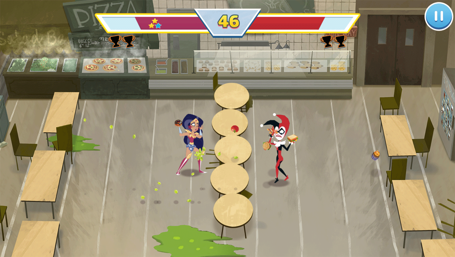 DC Super Hero Girls Food Fight Game Screenshot.