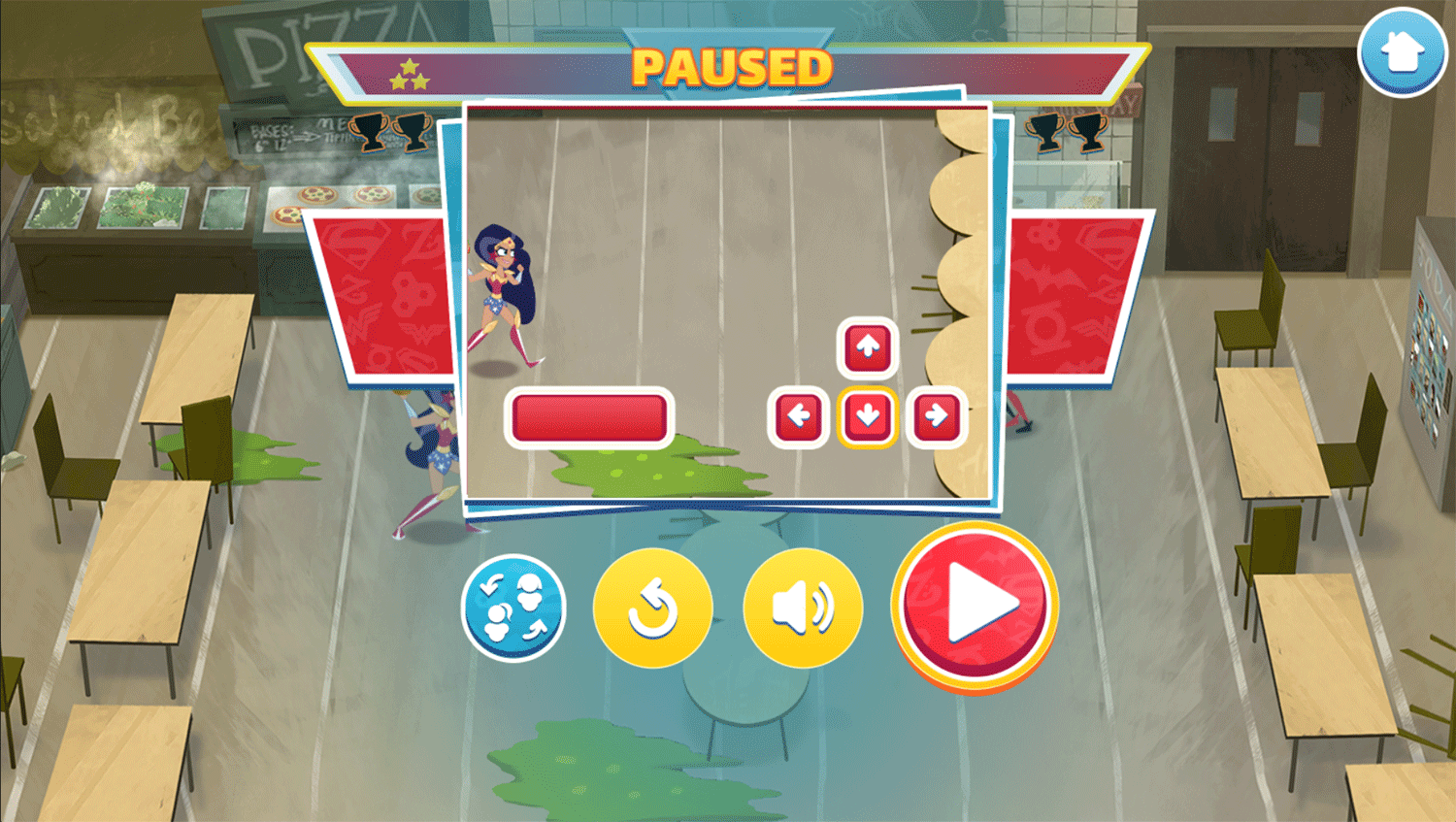 DC Super Hero Girls Food Fight How To Play Screenshot.