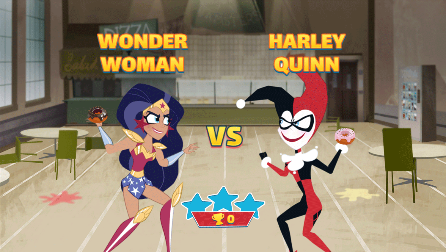 DC Super Hero Girls Food Fight Game Versus Screenshot.
