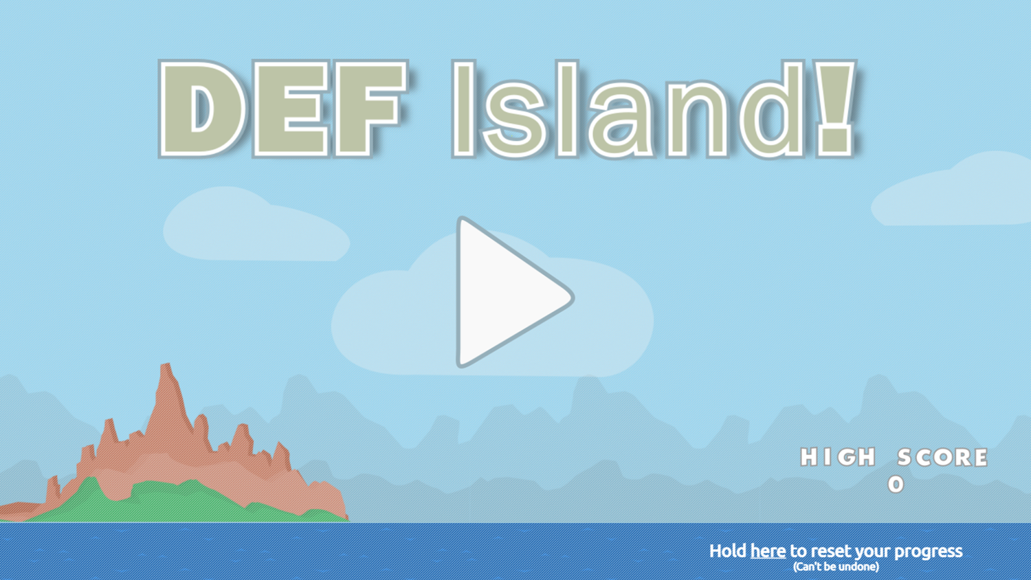 Def Island Game Welcome Screen Screenshot.