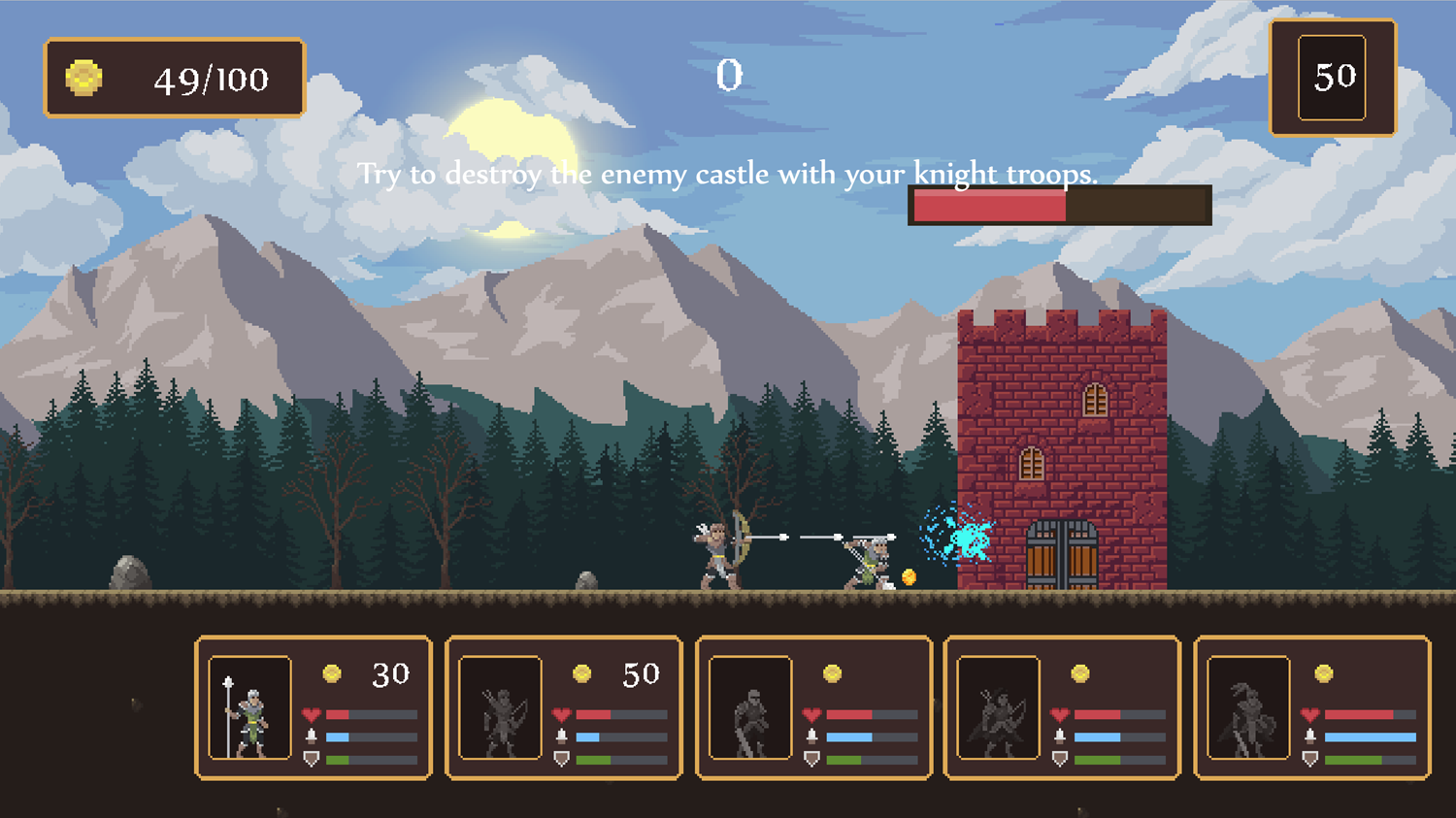 Defense of the Kingdom Game Destroying Castle Screenshot.