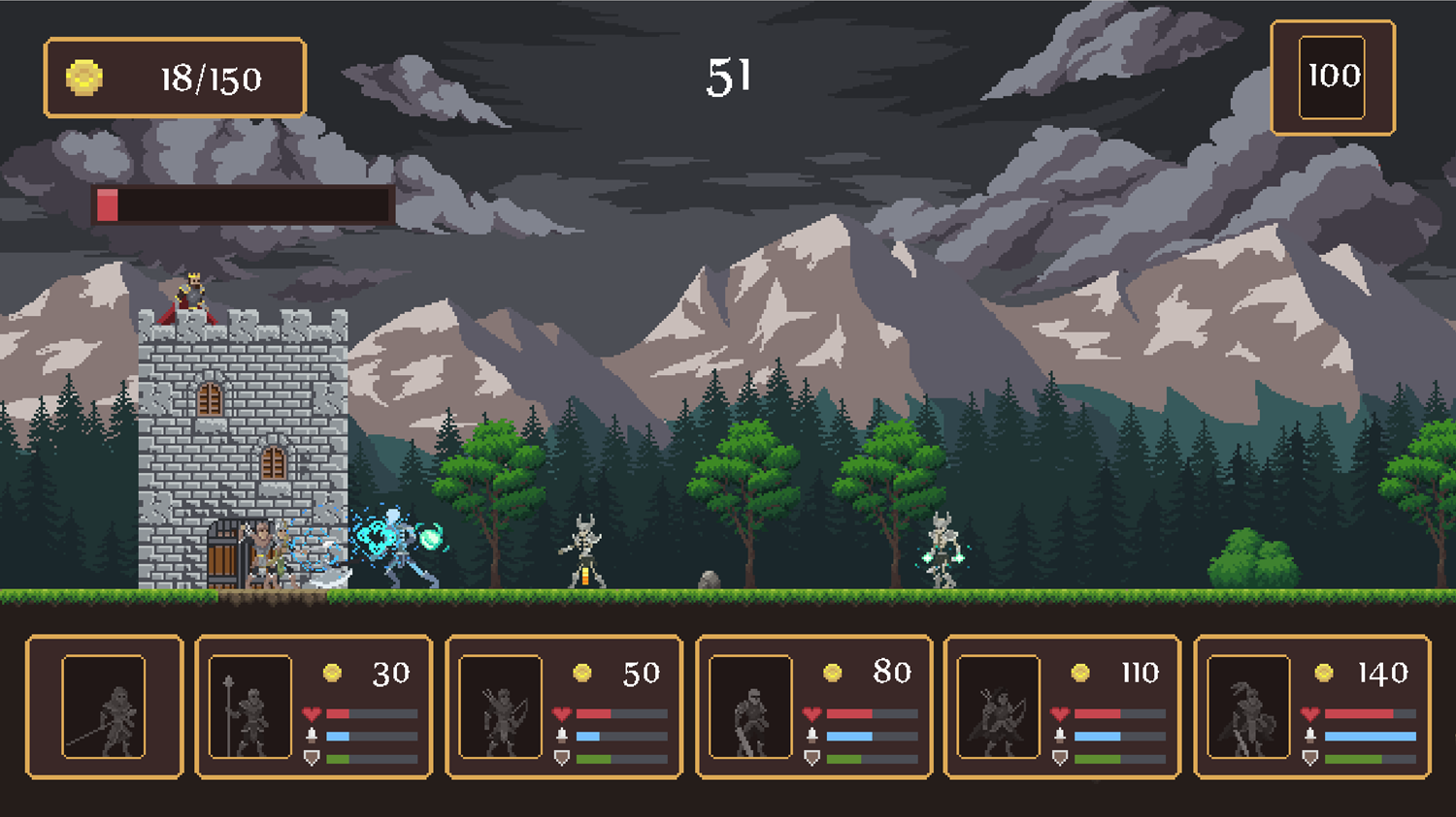 Defense of the Kingdom Game Survival Mode Screenshot.