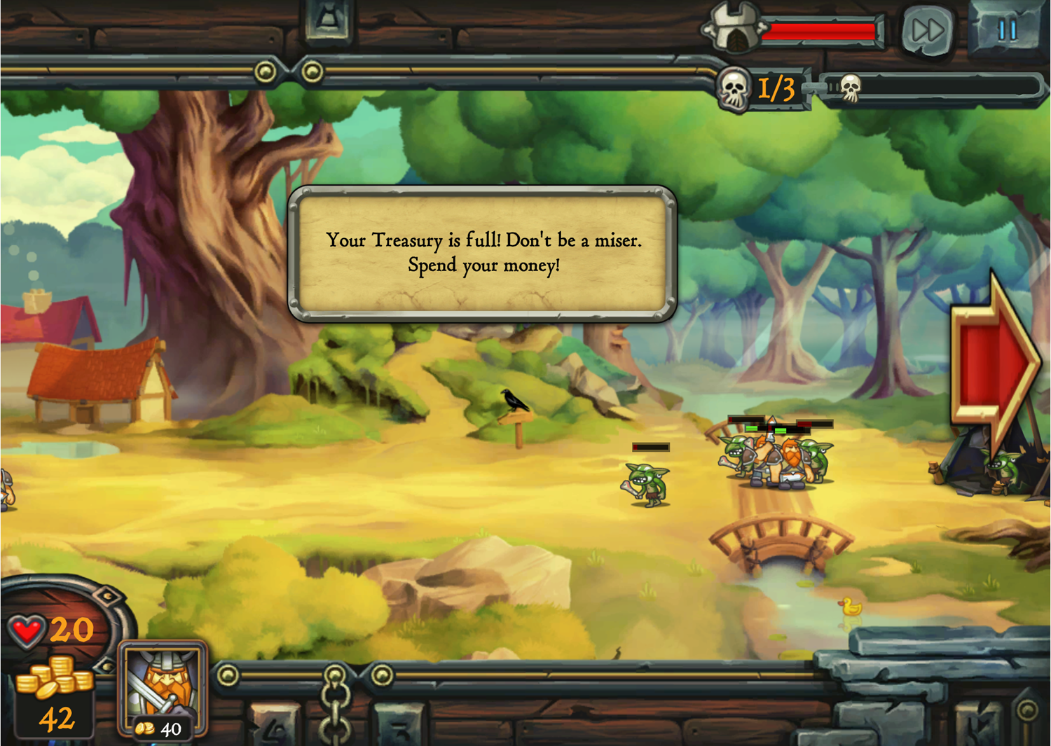 Defentures Game Full Treasury Screenshot.