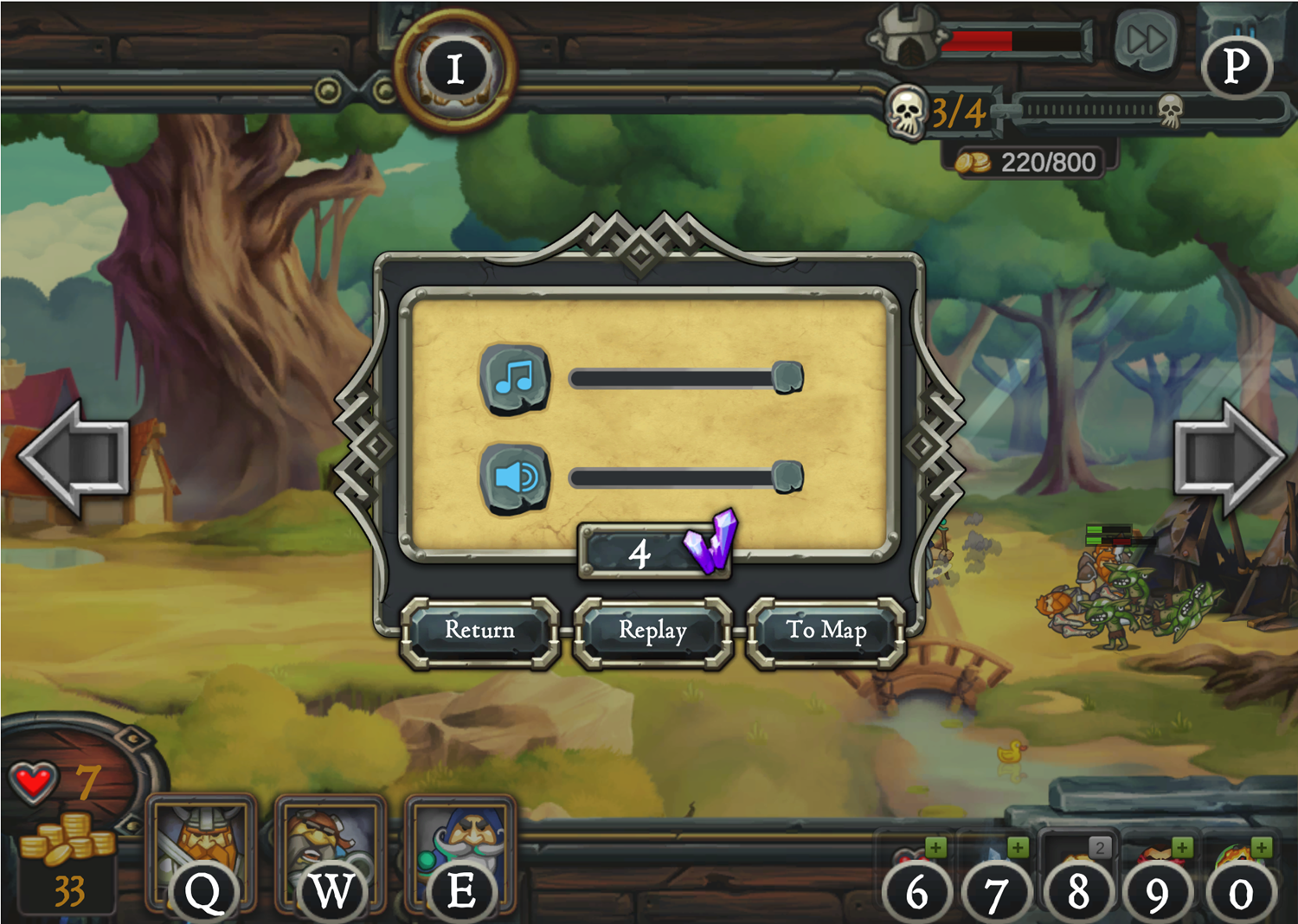 Defentures Game Paused Keyboard Tips Screen Screenshot.
