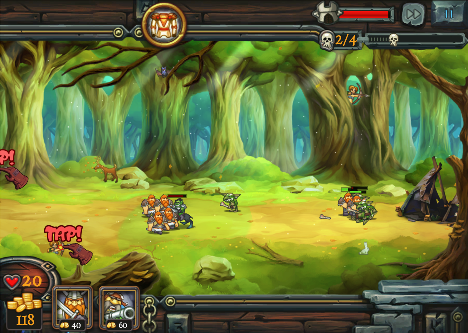 Defentures Game Screenshot.