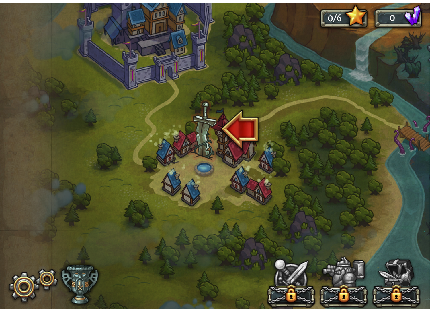 Defentures Game Overview Map Screen Screenshot.