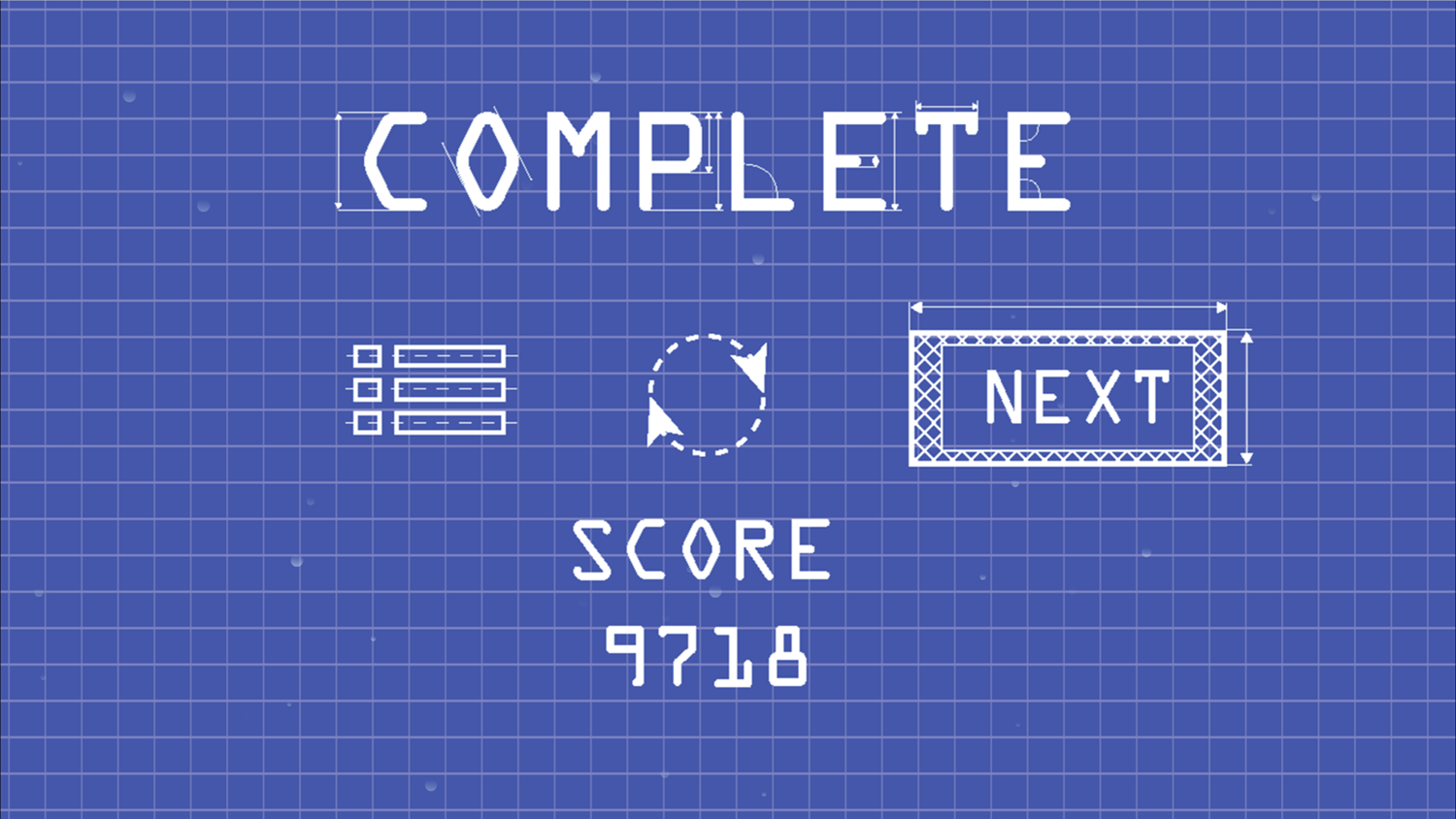 Demolition by Explosion Game Level Complete Screen Screenshot.