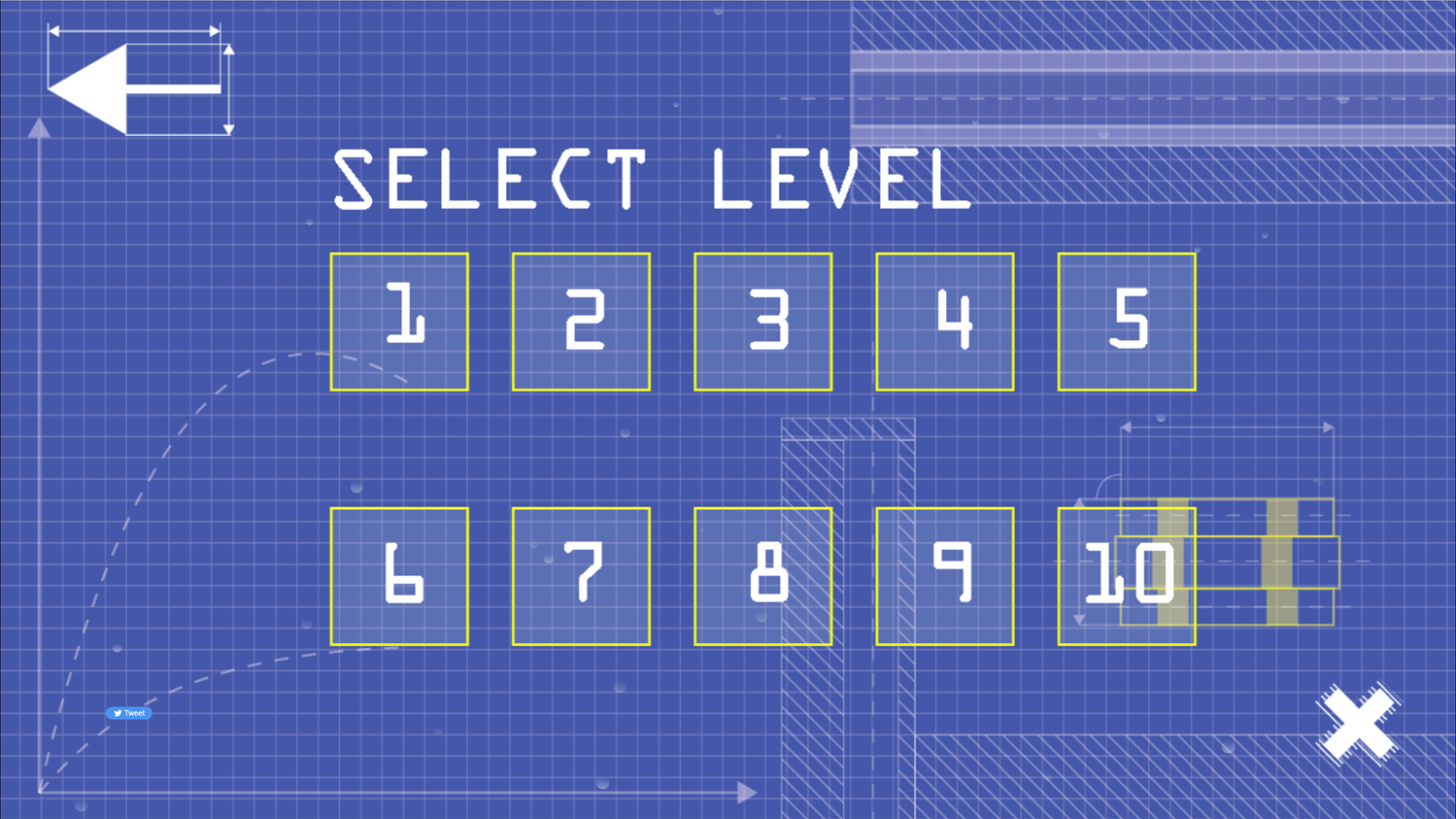 Demolition by Explosion Game Level Select Screen Screenshot.