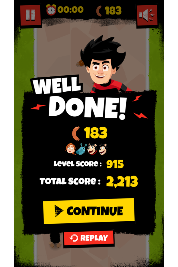 Dennis & Gnasher Sausage & Chips Gnasher Level Beat Screenshot.