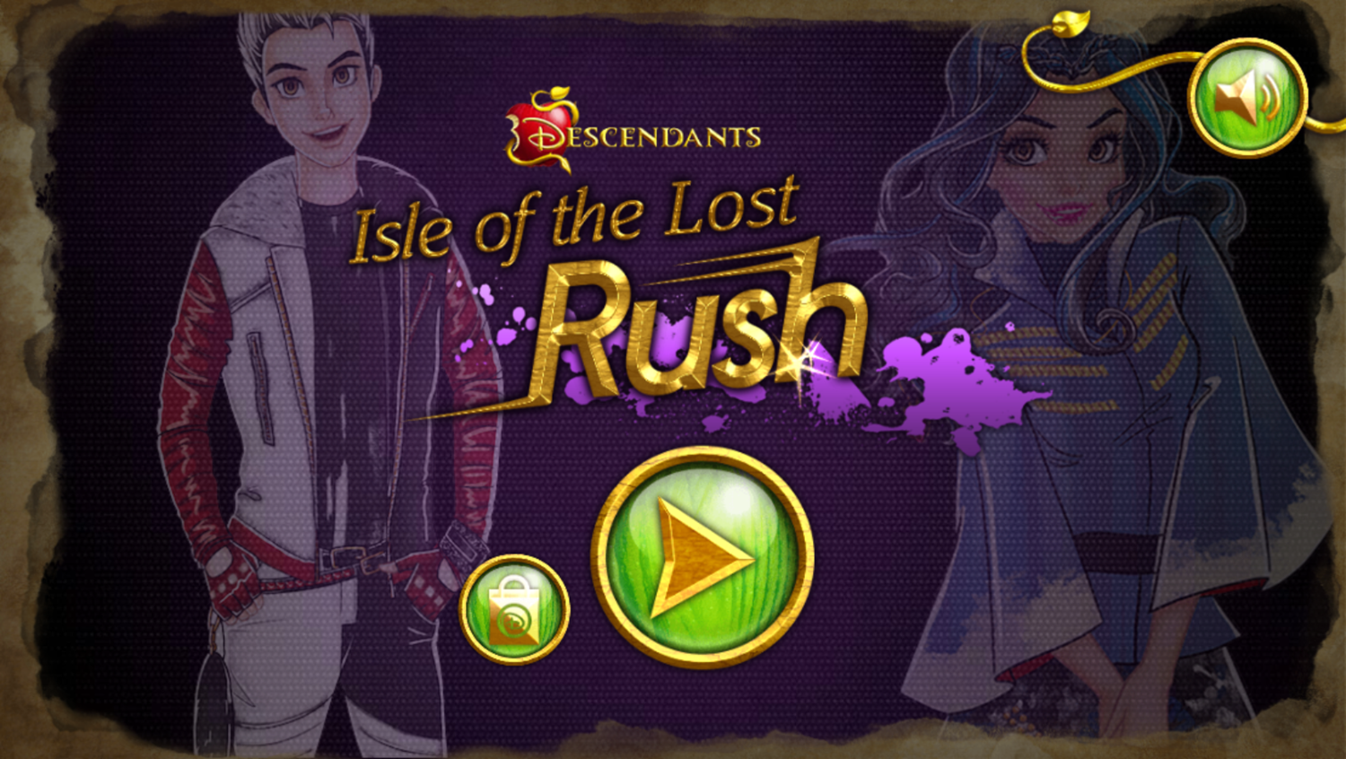 Descendants Isle of the Lost Rush Game Welcome Screen Screenshot.