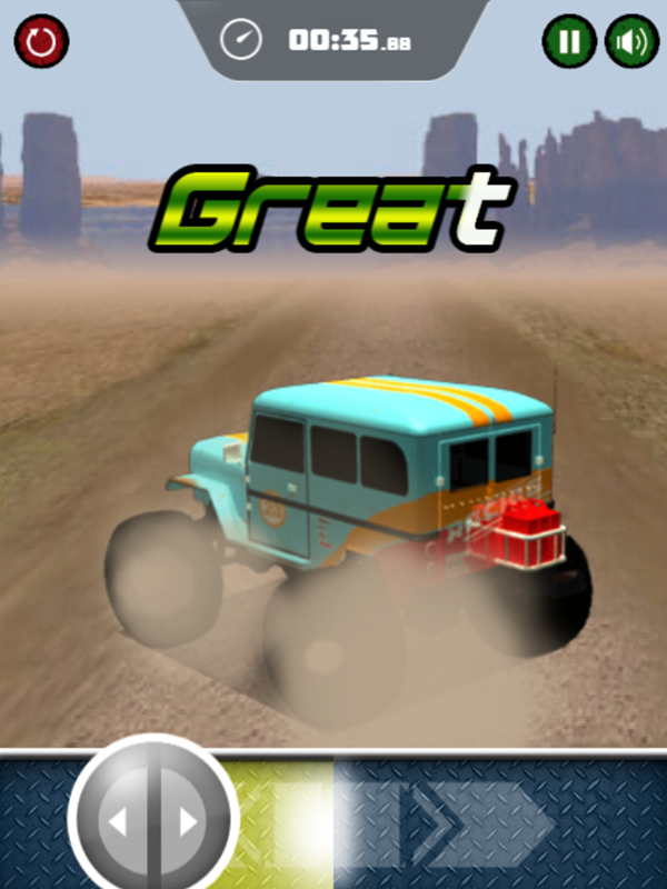 Desert Rally Game Stage Play Screenshot.