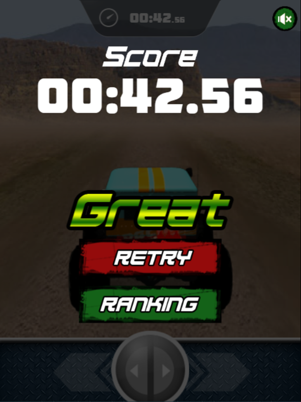 Desert Rally Game Stage Score Screenshot.