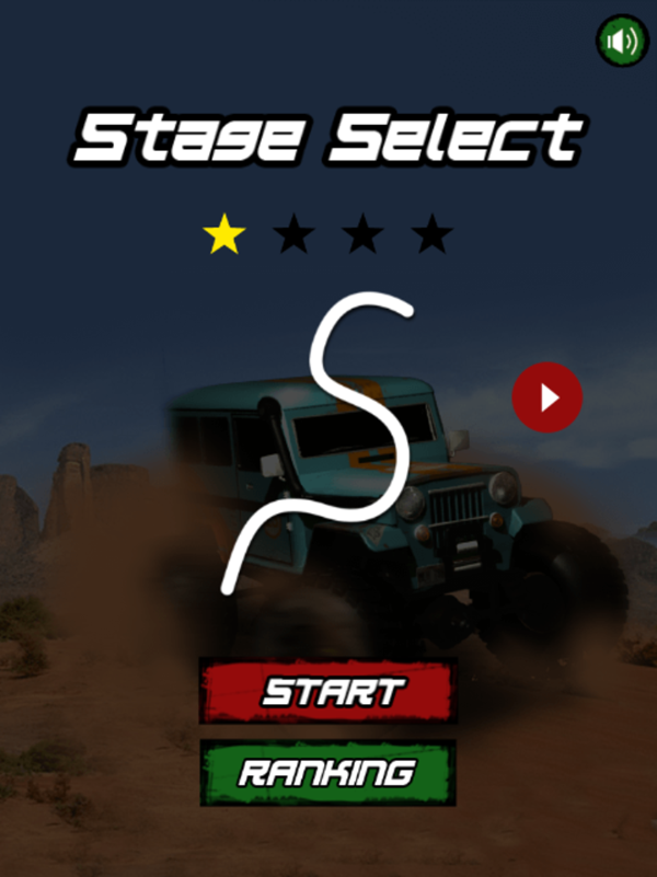 Desert Rally Game Stage Select Screenshot.