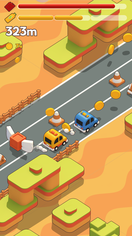 Desert Road Game Flight Box Screenshot.