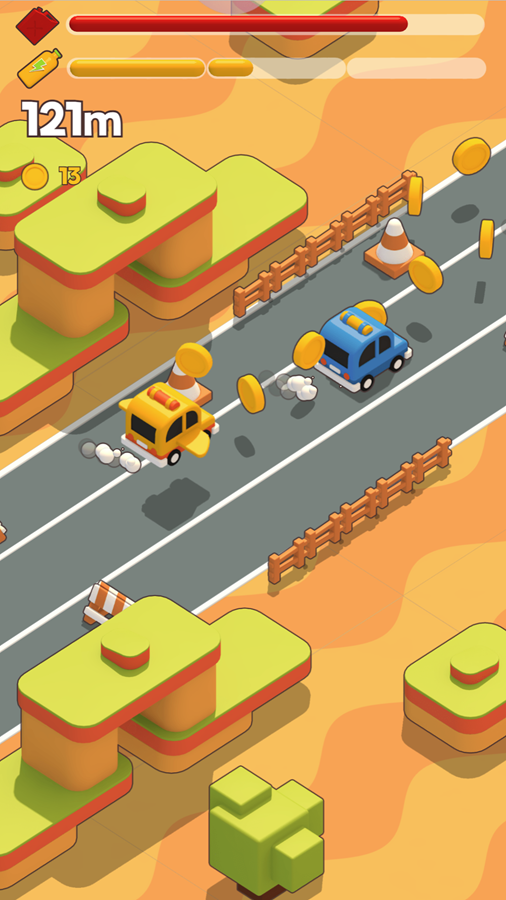 Desert Road Game Flying Screenshot.